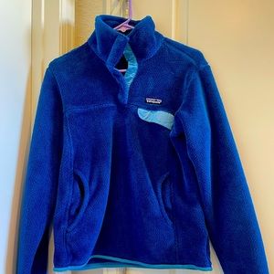 Women’s Royal Blue Medium Patagonia Quarter Zip Fleece Pullover
